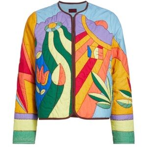 MOTHER Multicolor Quilted Bomber Jacket